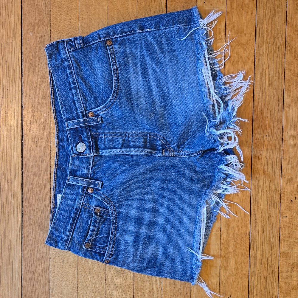 Levi's, 501, Jorts, 4-Button Front Shorts, Blue, EUC, 2" Inseam, Women's 26